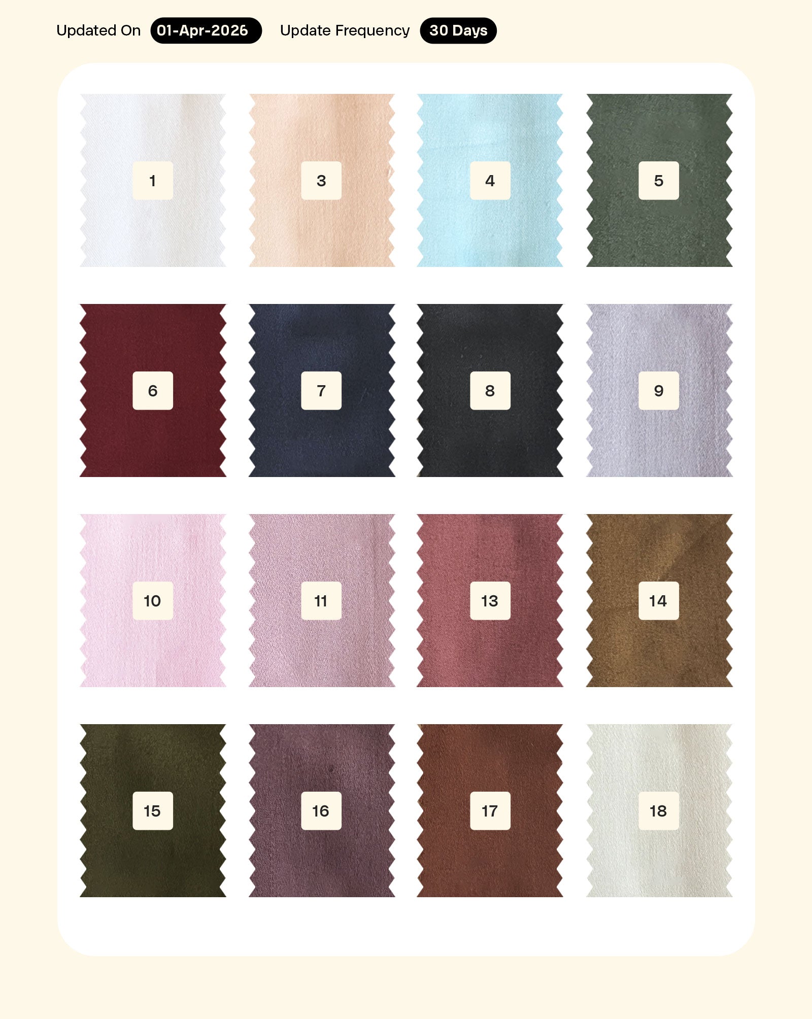 Cotton Poly Lycra Mill Dyed Fabric 56"