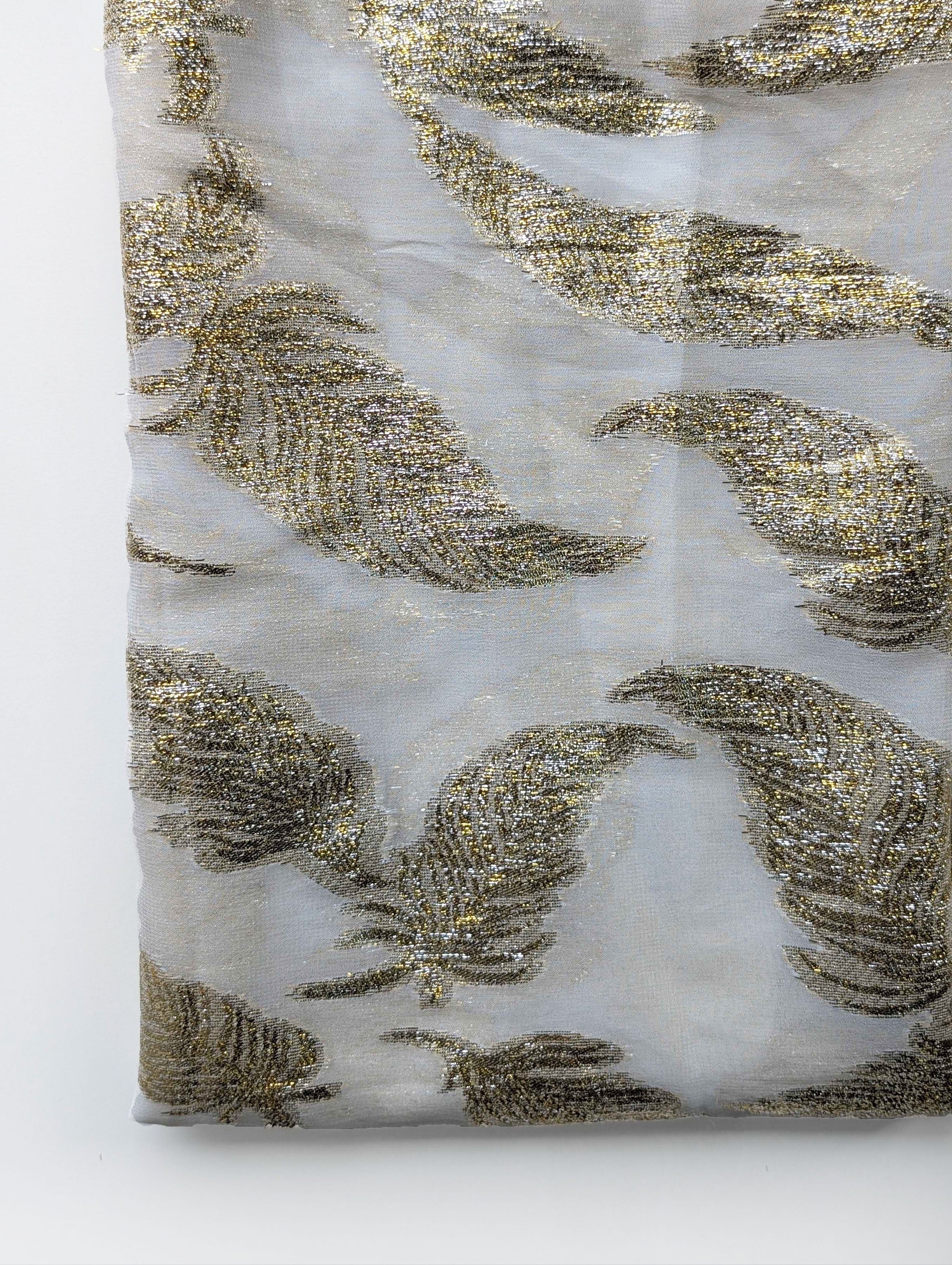 100 Gram Viscose Georgette Jacquard Fabric 54" - ( Swatch 10x12" )