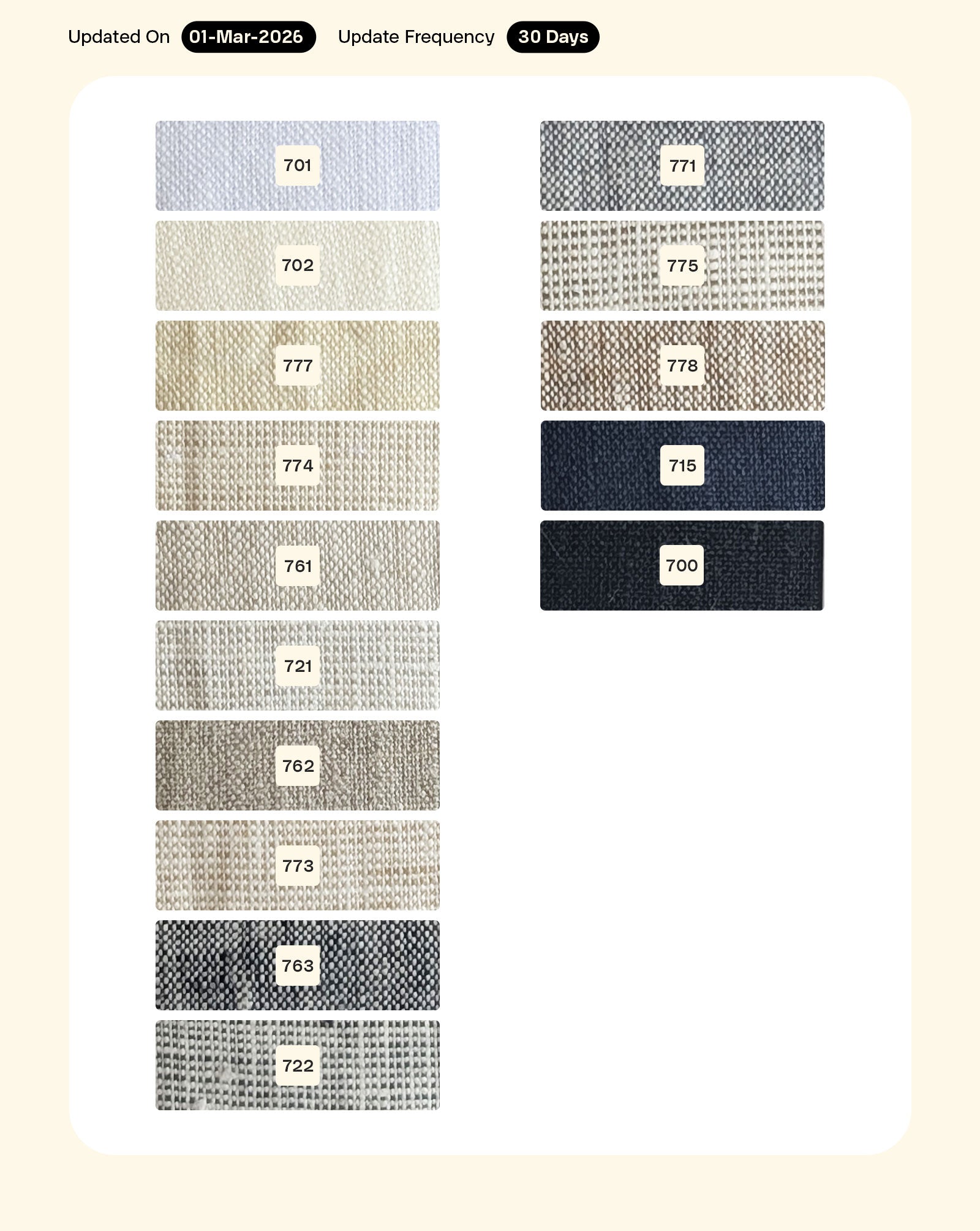 25 Lea Suiting Linen Light Yarn Dyed Fabric 58"