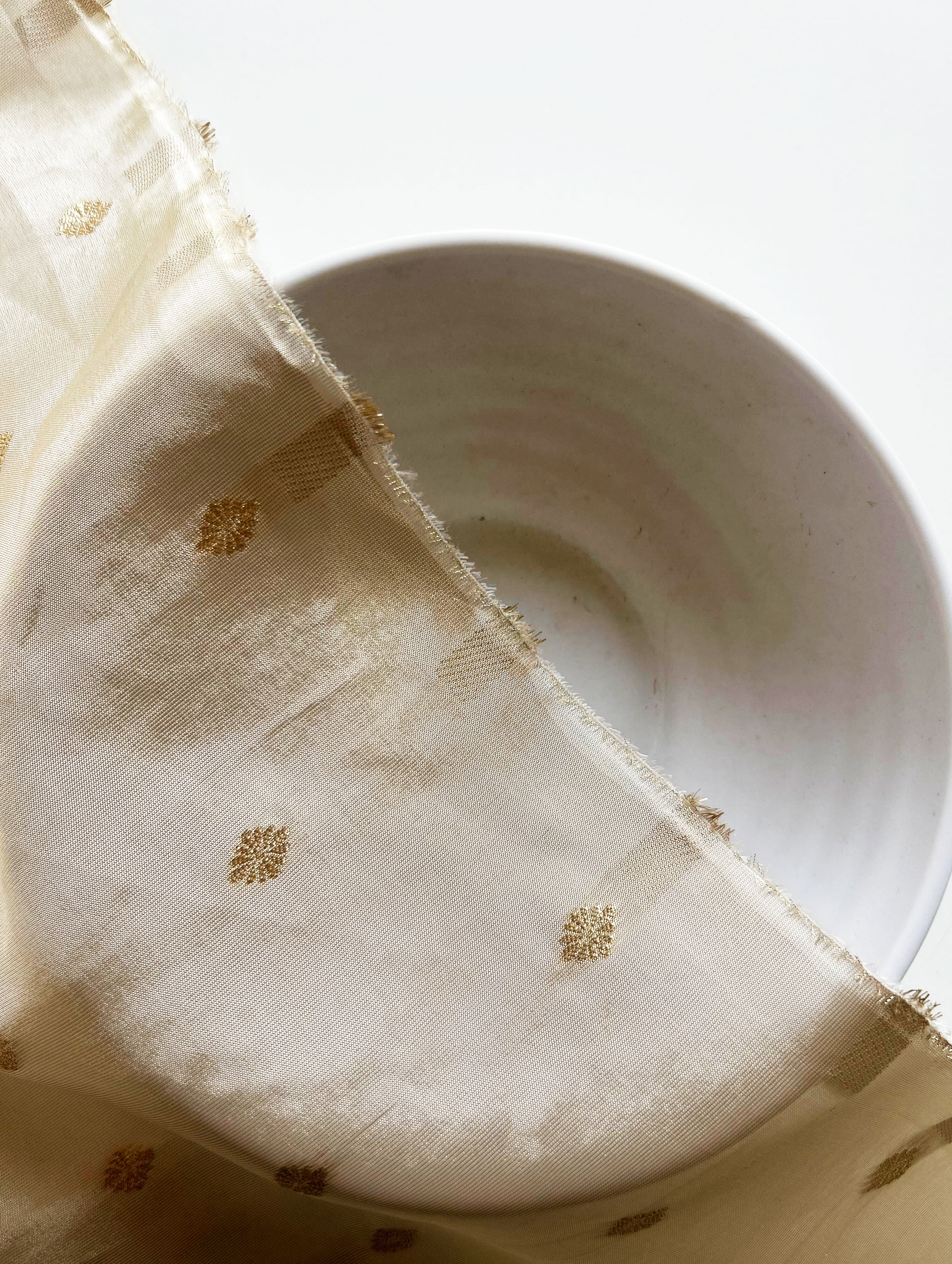 60 Gram Viscose HO Tissue Silk Booti Jacquard Fabric - ( Swatch 10x12" )