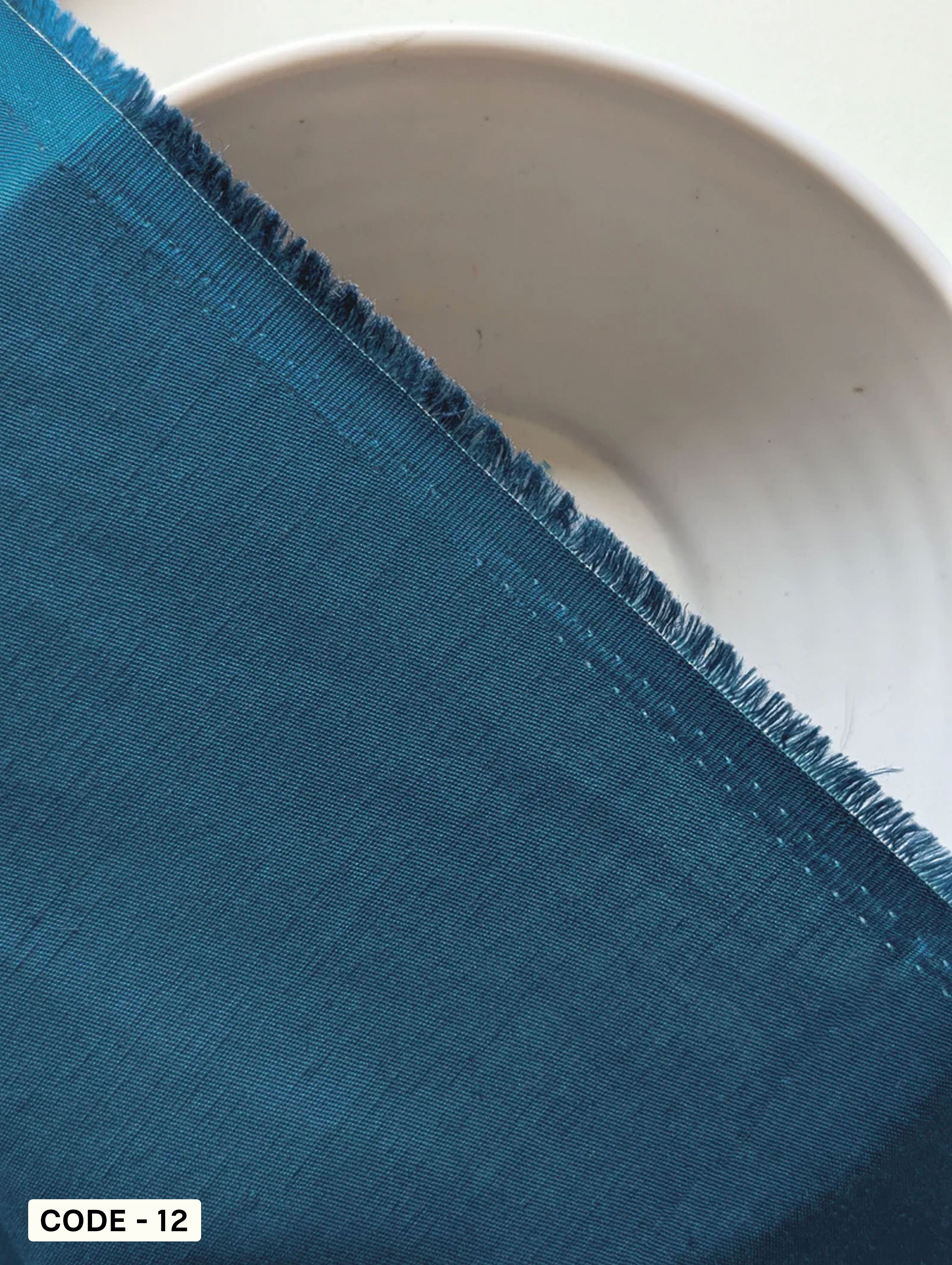 Blue LENZING™ Modal Linen Twill Mill Dyed Fabric 60"