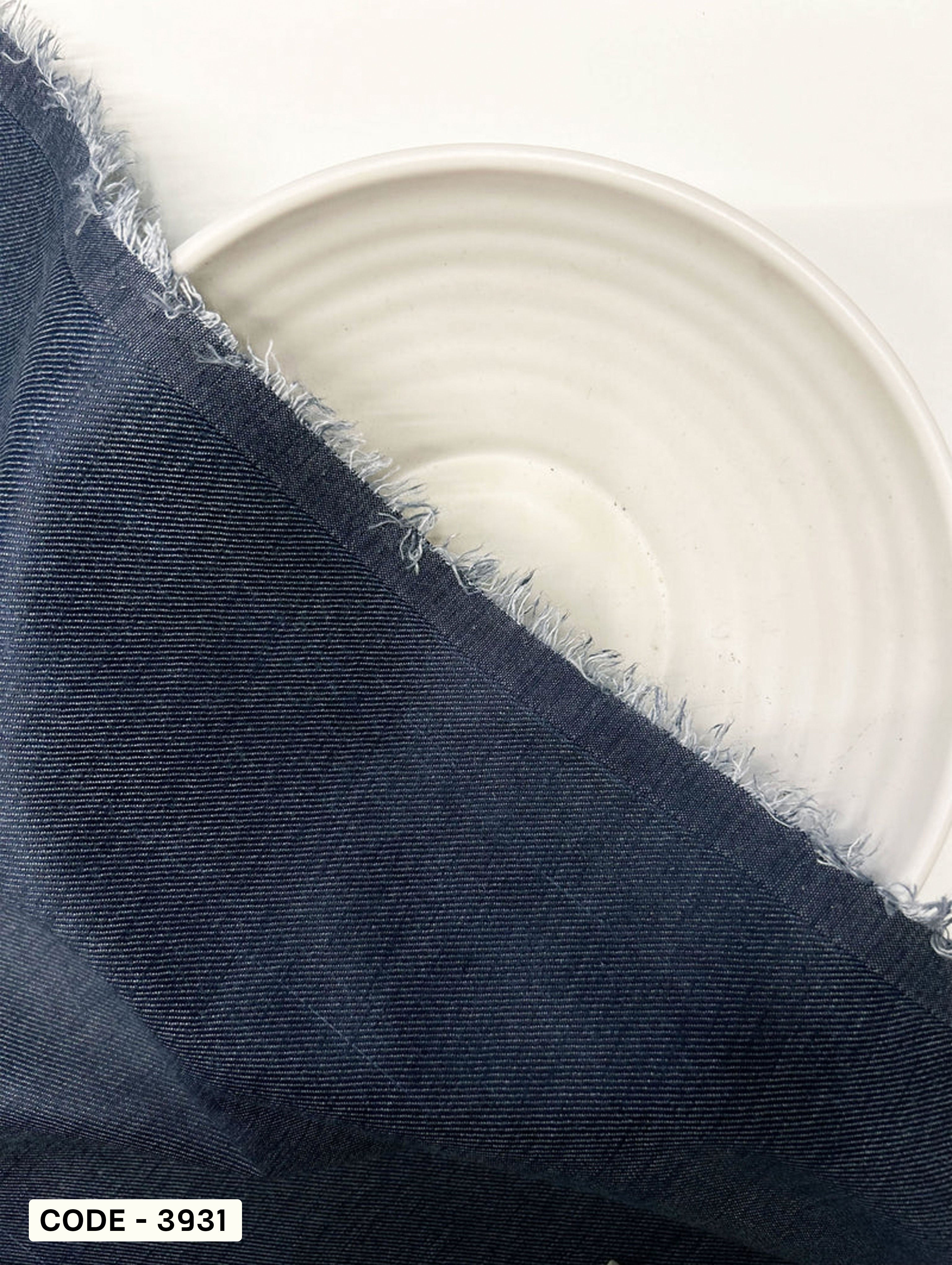 Blended Cotton Yarn Dyed Twill Denim Fabric 58"