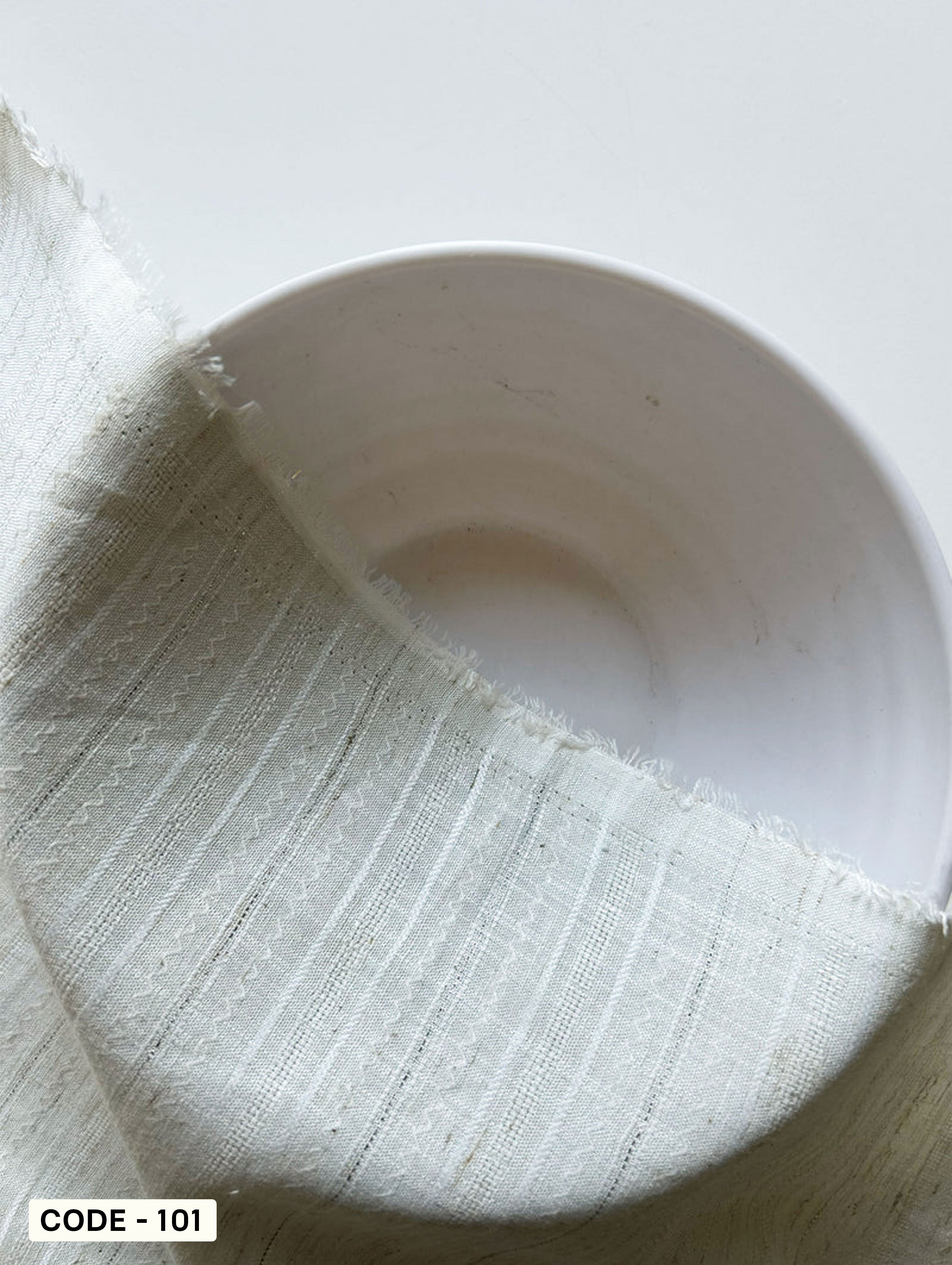 Loom Textured Blended Viscose Dobby Lurex Yarn Dyed Fabric 57"