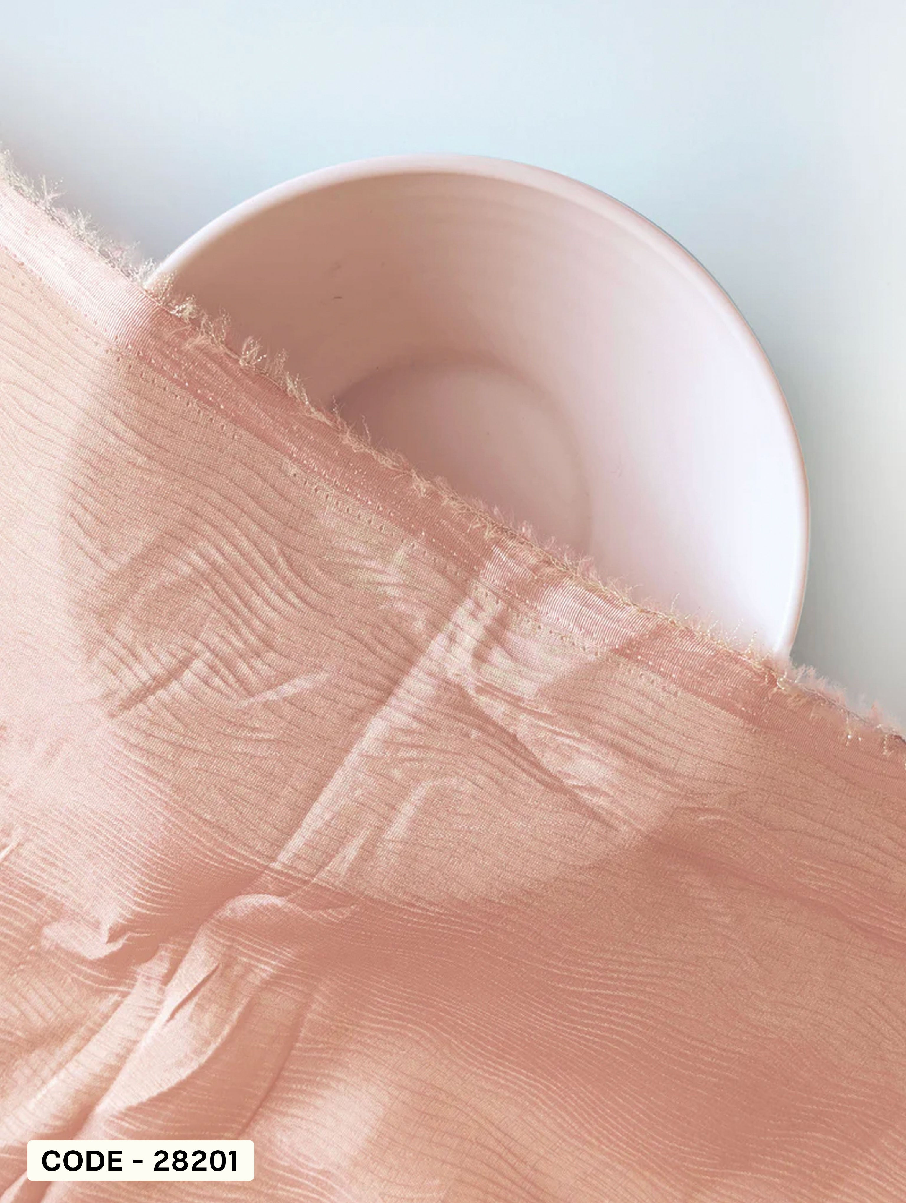 Crushed Gold Tissue Polyester Fabric - 14 kg