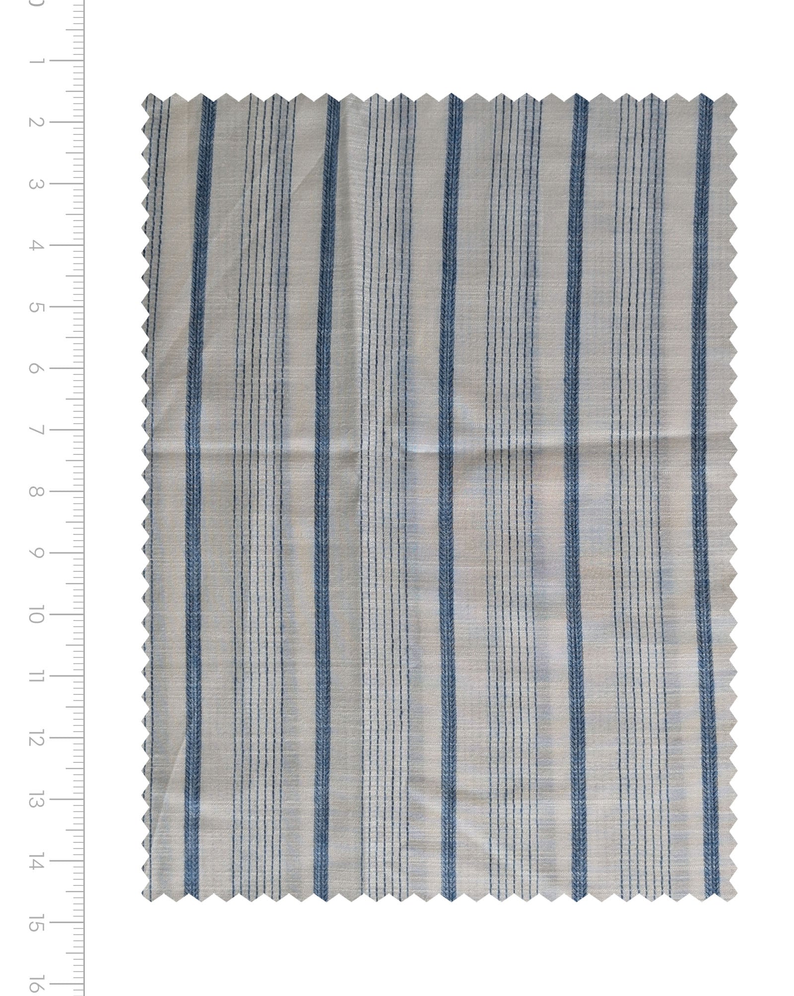 Blue Stripes Blended Viscose Yarn Dyed Fabric 58"