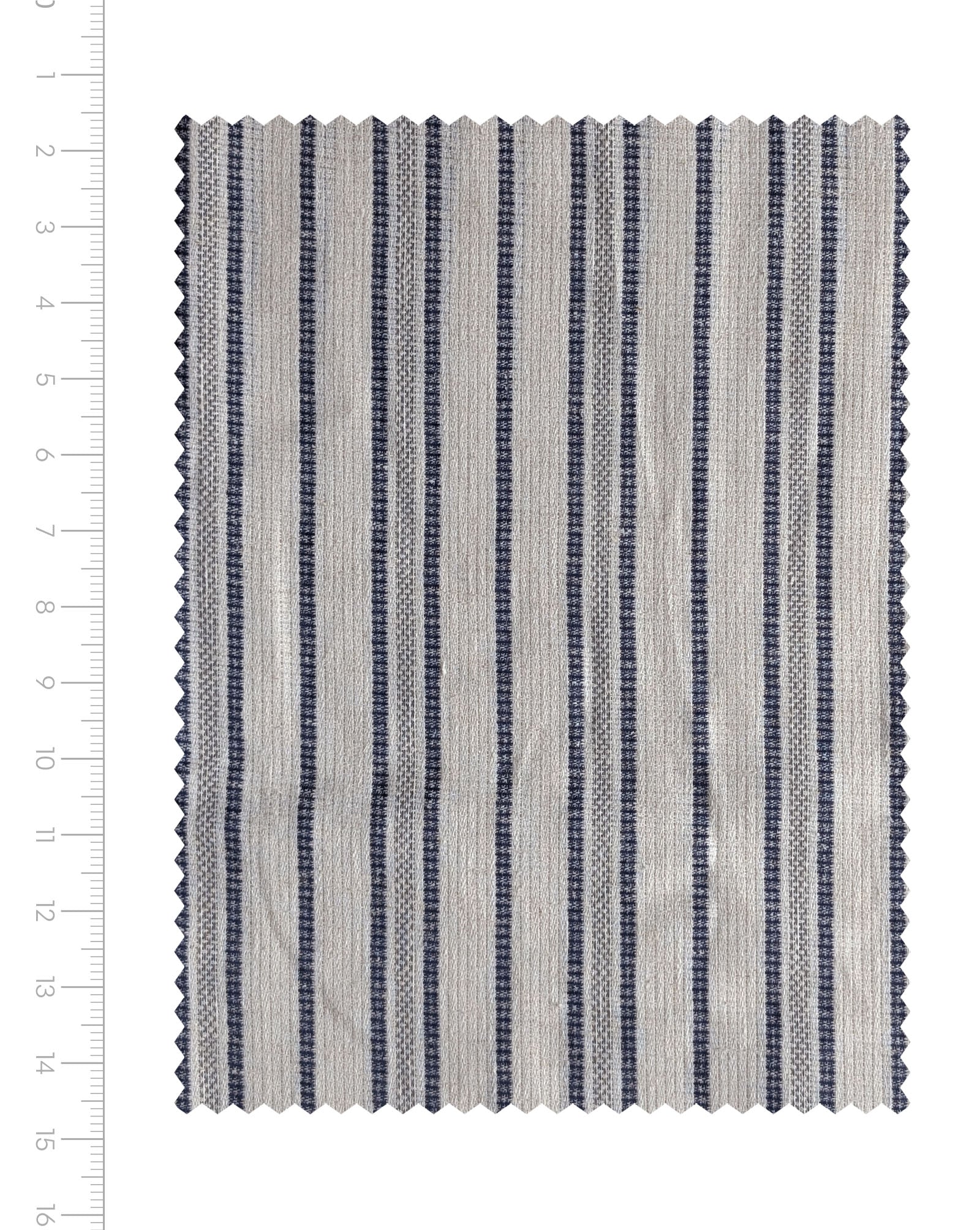 Off-White Stripes Loom Textured Blended Cotton Yarn Dyed Fabric 56"