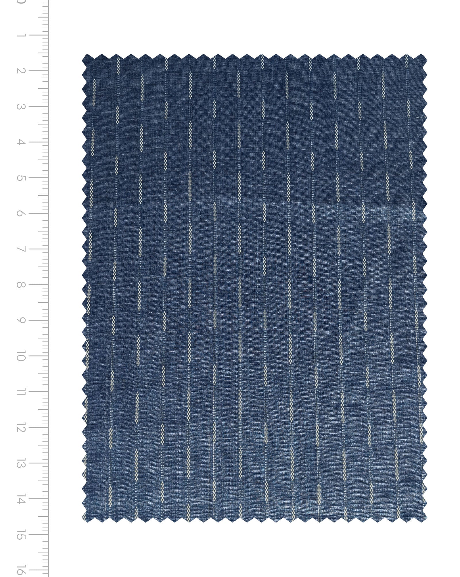 Blue Stripes Blended Cotton Jacquard Yarn Dyed Fabric