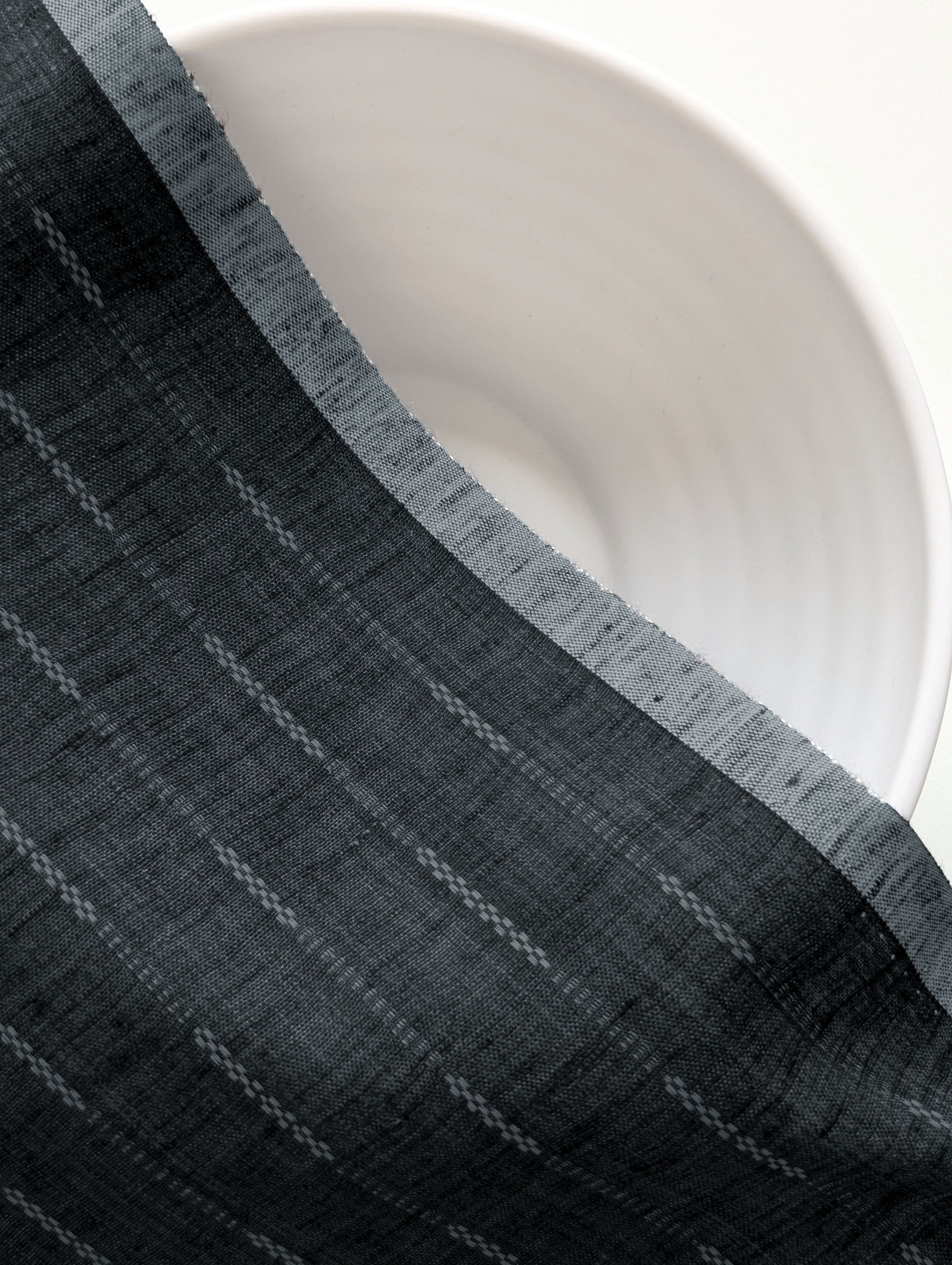 Grey Stripes Blended Cotton Jacquard Yarn Dyed Fabric